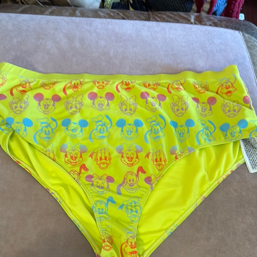 Disney Yellow and Blue Bikini with Playful Print - Picture 2 of 5